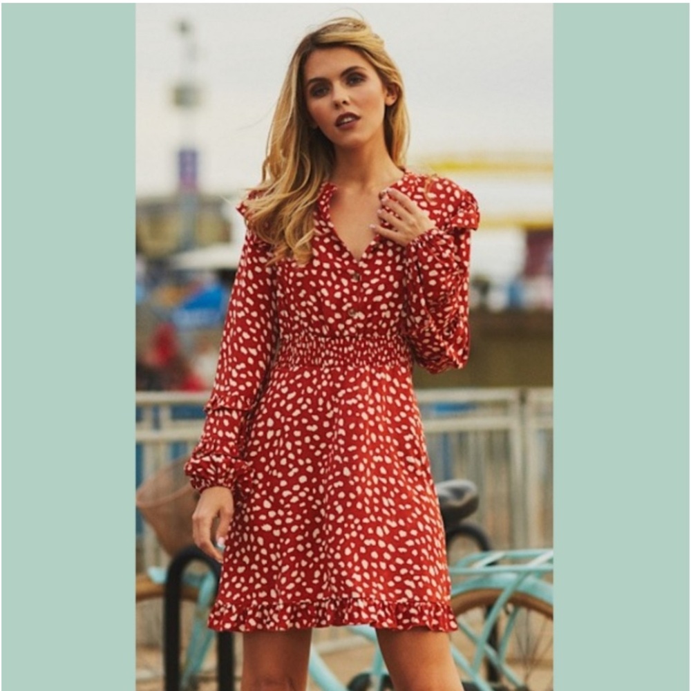 ♥️🎈NWT RED WHITE POLKADOT DRESS - Picture 5 of 15